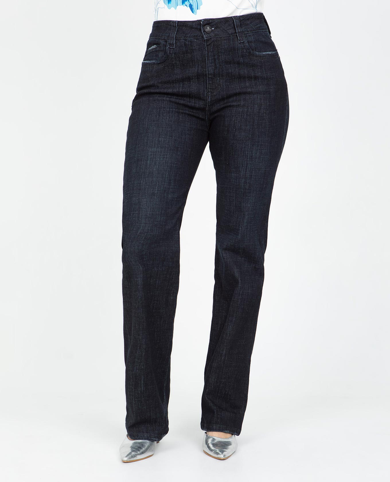 JEAN REGULAR PARA MUJER TONO OSCURO CINCO BOLSILLOS COSTURAS TONO A TONO Adrissa | Ropa para mujer Jeans