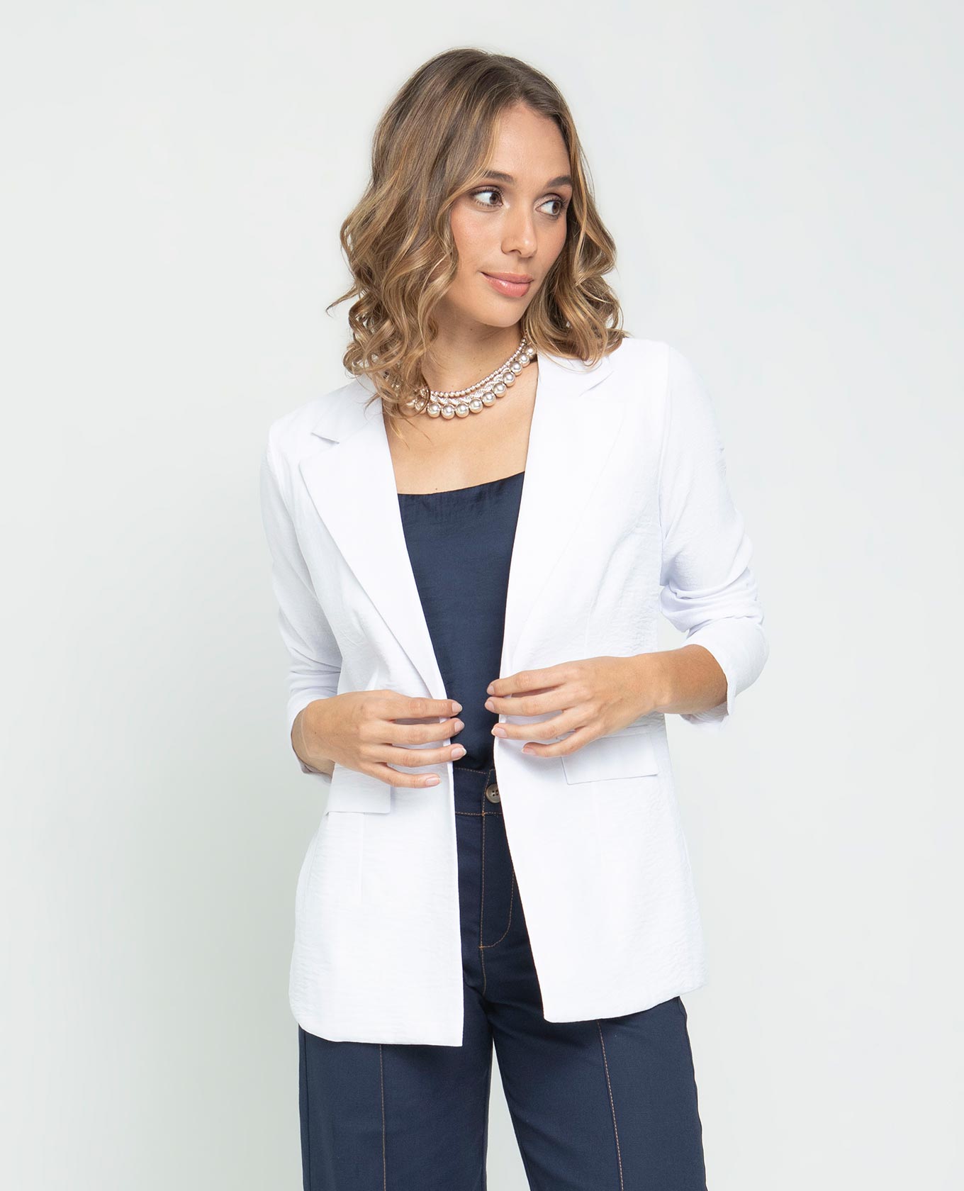 BLAZER LIVIANO PARA MUJER BLANCO Adrissa