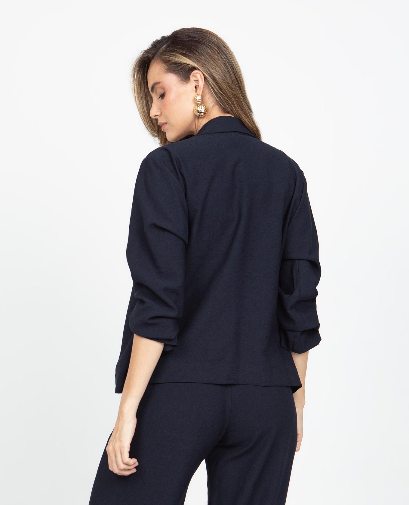 CHAQUETA LIVIANA PARA MUJER CON BOTONES DECORATIVOS DORADOS Adrissa | Ropa para mujer Chaquetas