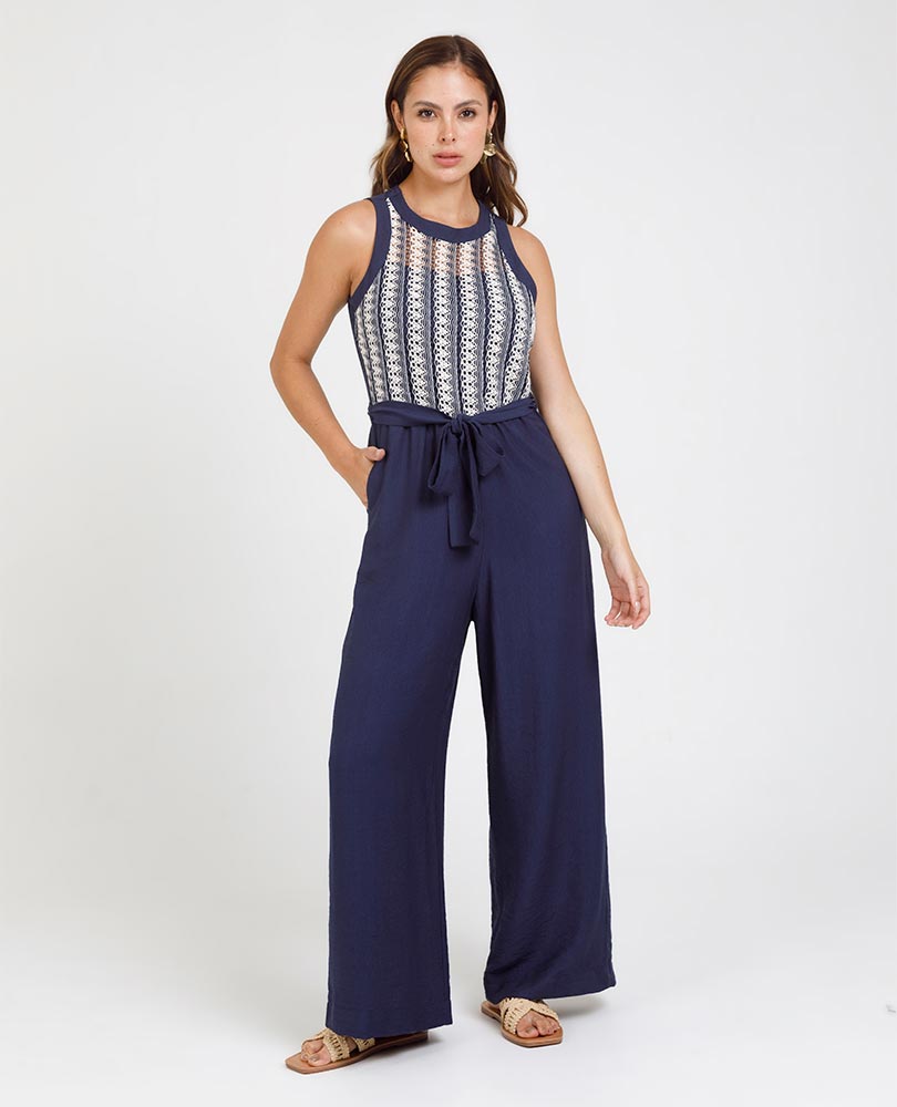 ENTERIZO LARGO PARA MUJER MEZCLA DE TELA Adrissa