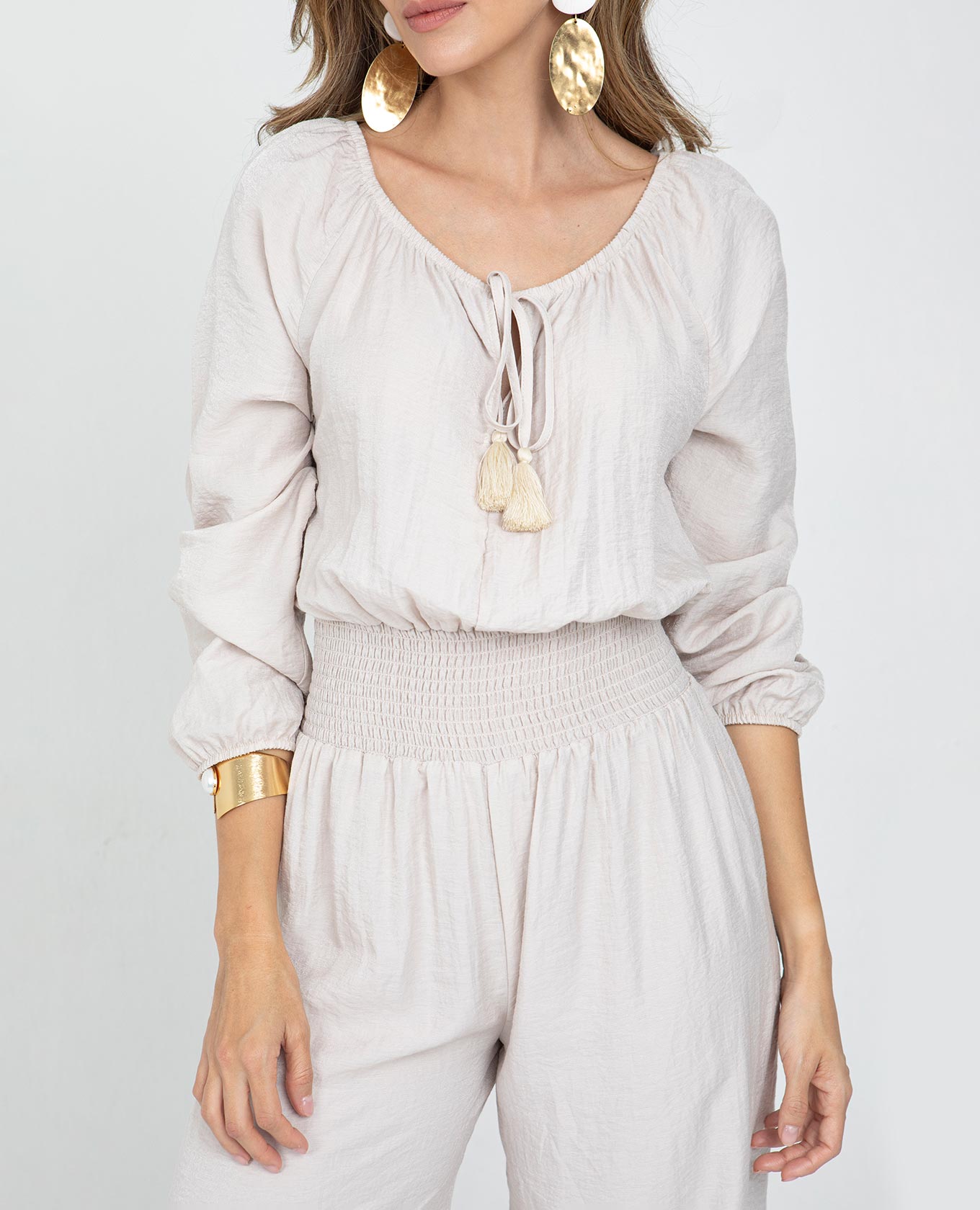 ENTERIZO LARGO PARA MUJER ESCOTE SEMI BANDEJA PANTALON BOMBACHO Adrissa | Ropa para mujer Enterizos