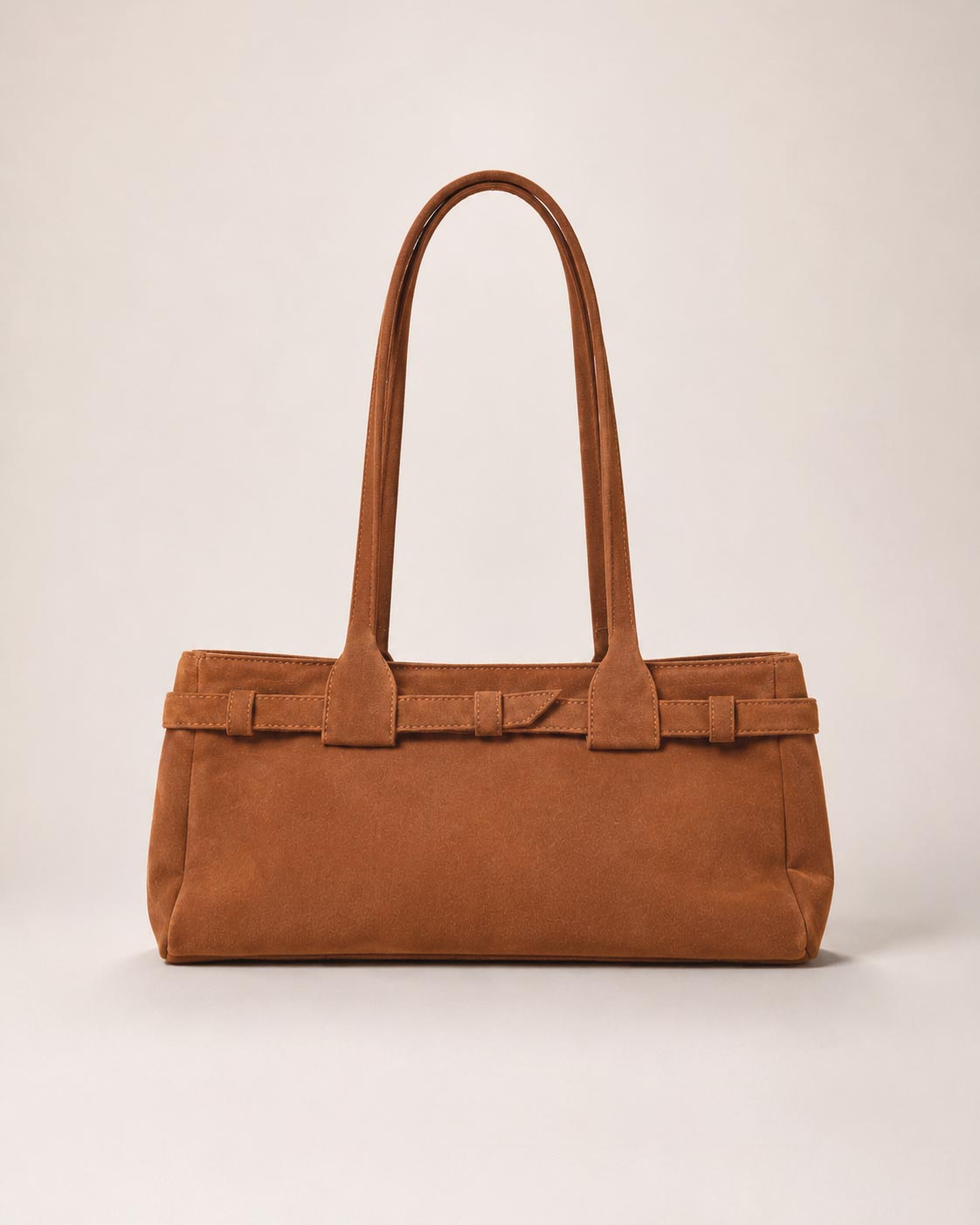 BOLSO TIPO BAGUETTE ALARGADO EN GAMUZA Adrissa | Ropa para mujer Bolsos