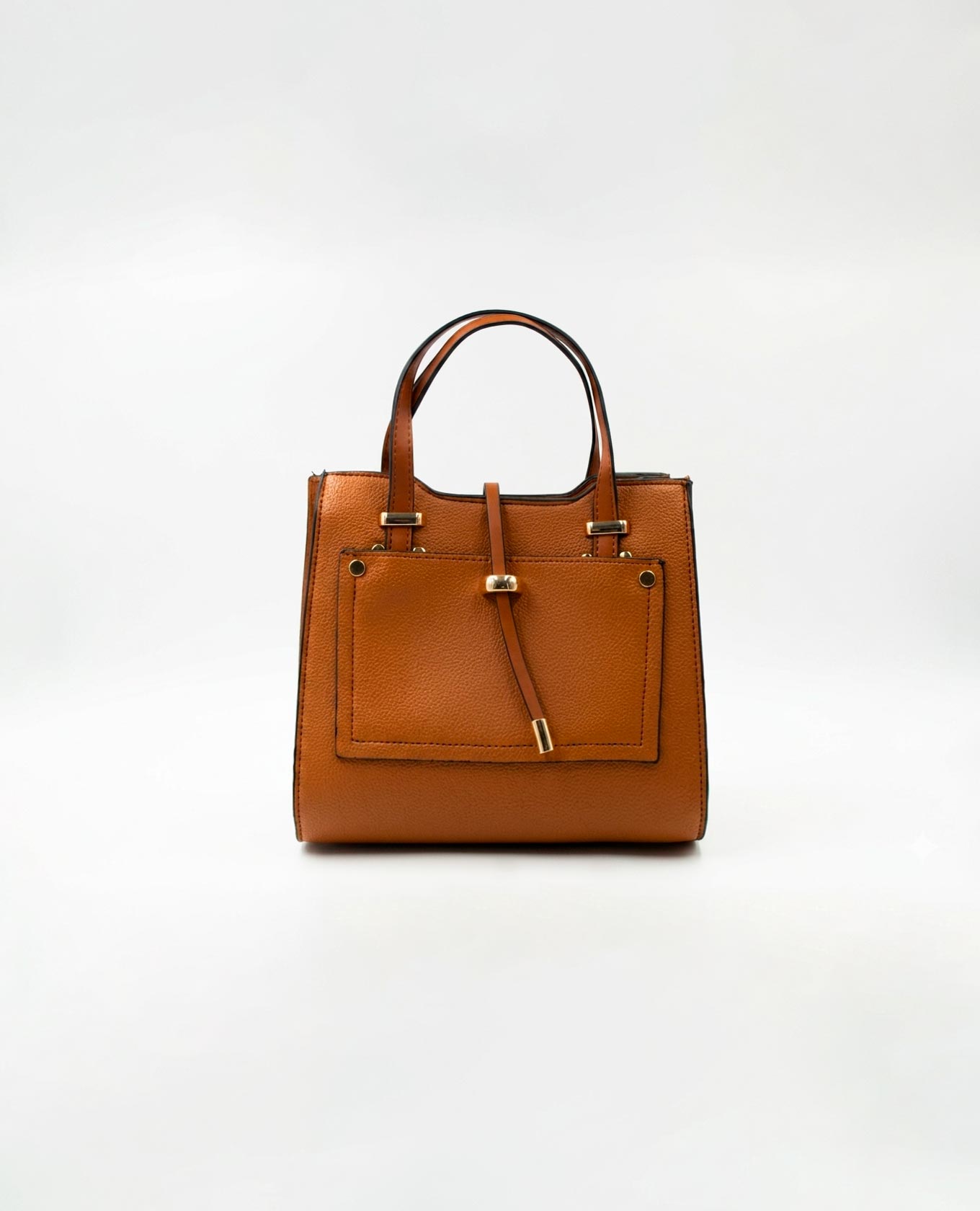 MINI TOTE ESTRUCTURADO MANOS LIBRES U MIEL Adrissa | Ropa para mujer