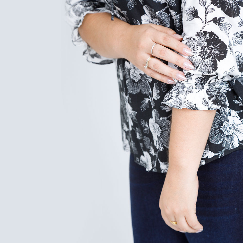 BLUSA TALLAS MANGA RANGLAR EN MEZCLA Adrissa