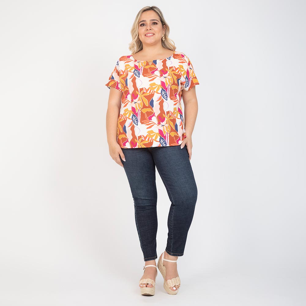 BLUSA ESTAMPADA TALLAS GRANDES Adrissa