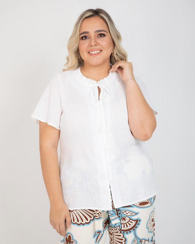 BLUSA ROMANTICA TALLAS GRANDES Adrissa
