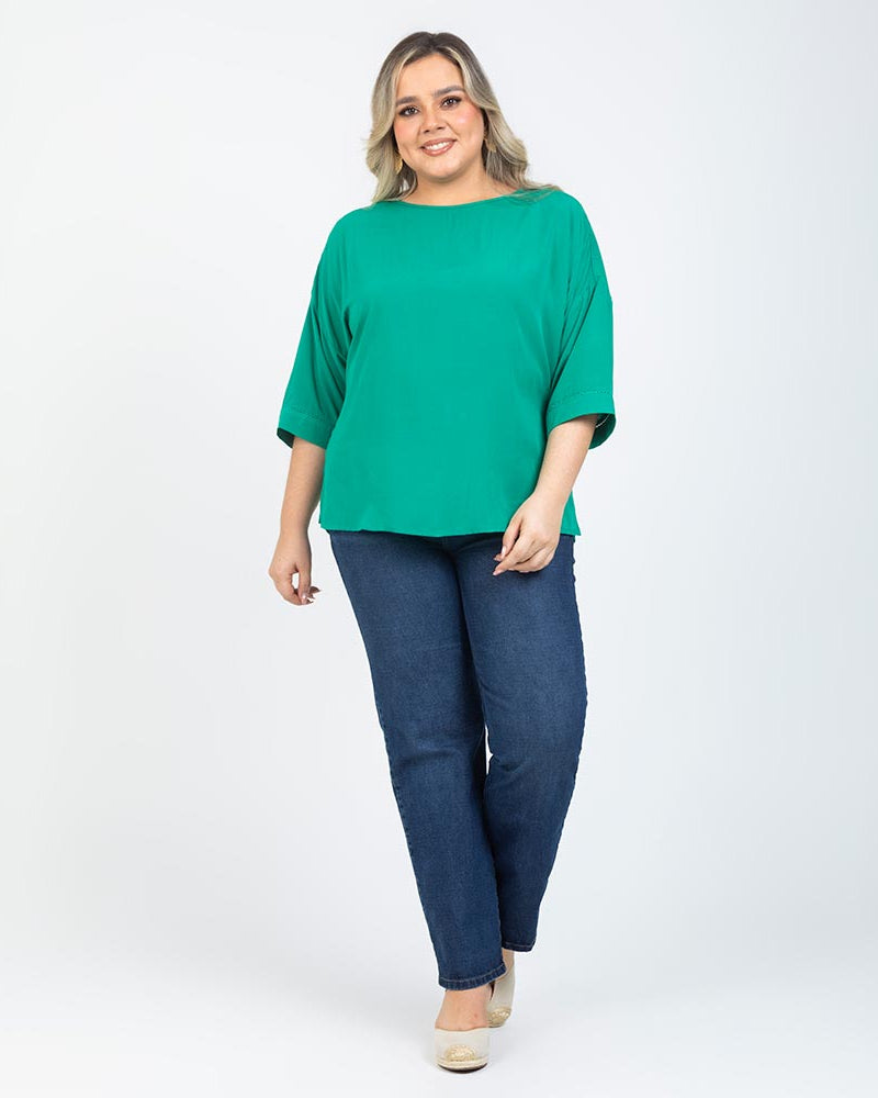 BLUSA MANGA 3/4 TALLAS GRANDES Adrissa