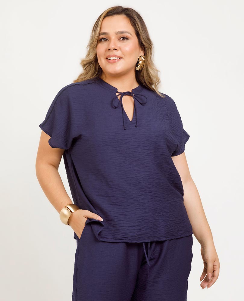 BLUSA MANGA RODADA TALLAS GRANDES Adrissa