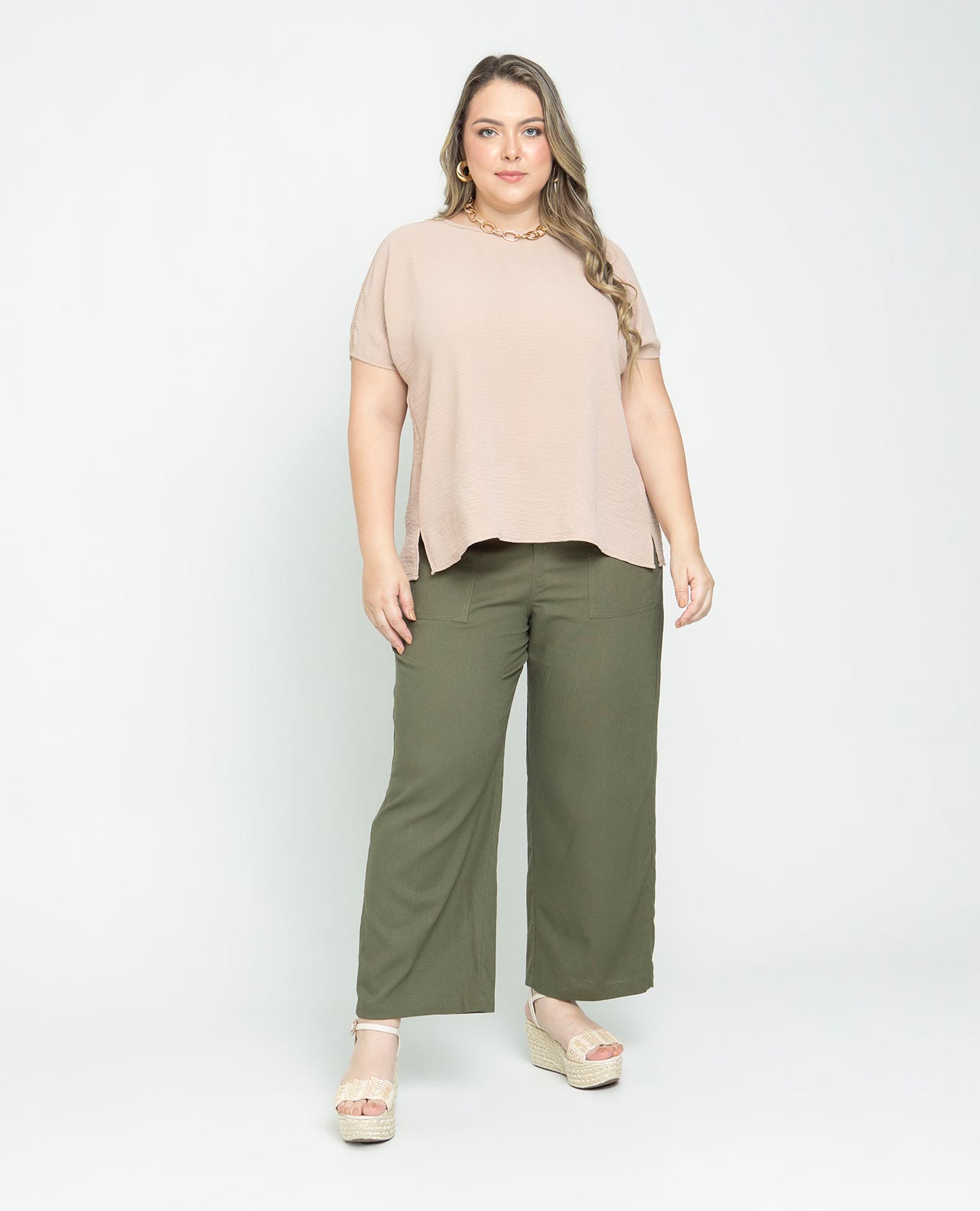 BLUSA MANGA RODADA TALLAS GRANDES CON PUNTADA ARTESANAL Y CRUCE EN ESPALDA Adrissa | Ropa para mujer Blusas