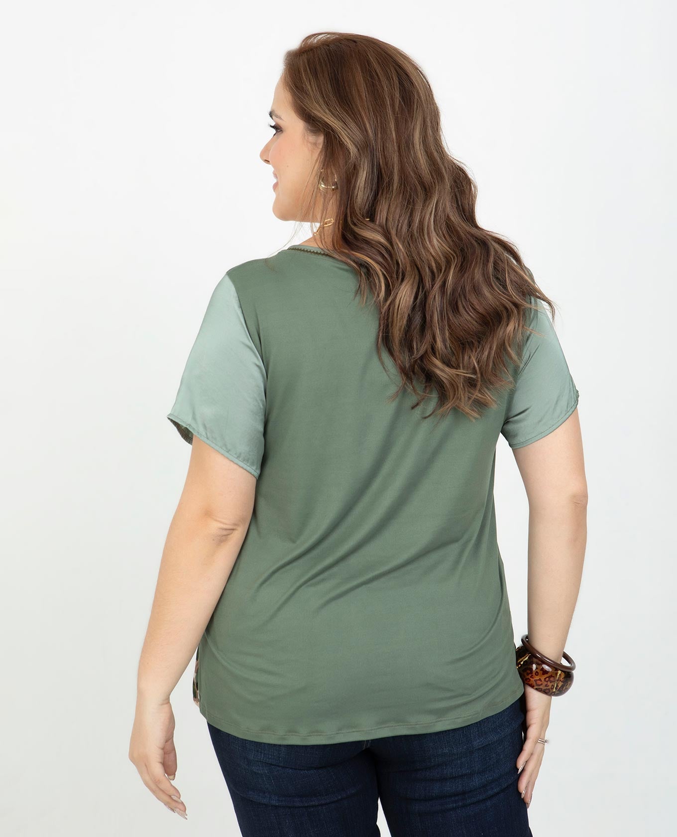 BLUSA MANGA CORTA TALLAS GRANDES ESTAMPADO EXCLUSIVO CON PUNTADA ARTESANAL Adrissa | Ropa para mujer Blusas