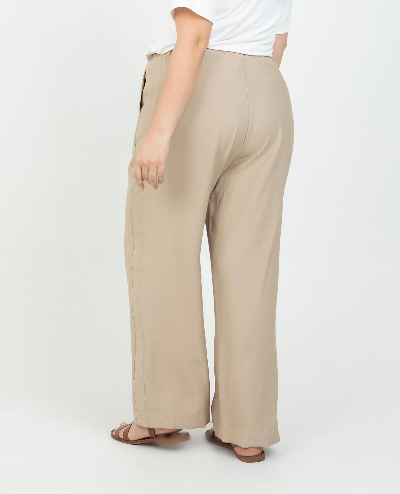 PANTALON RECTO TALLAS GRANDES CON ELASTICO EN CINTURA Adrissa