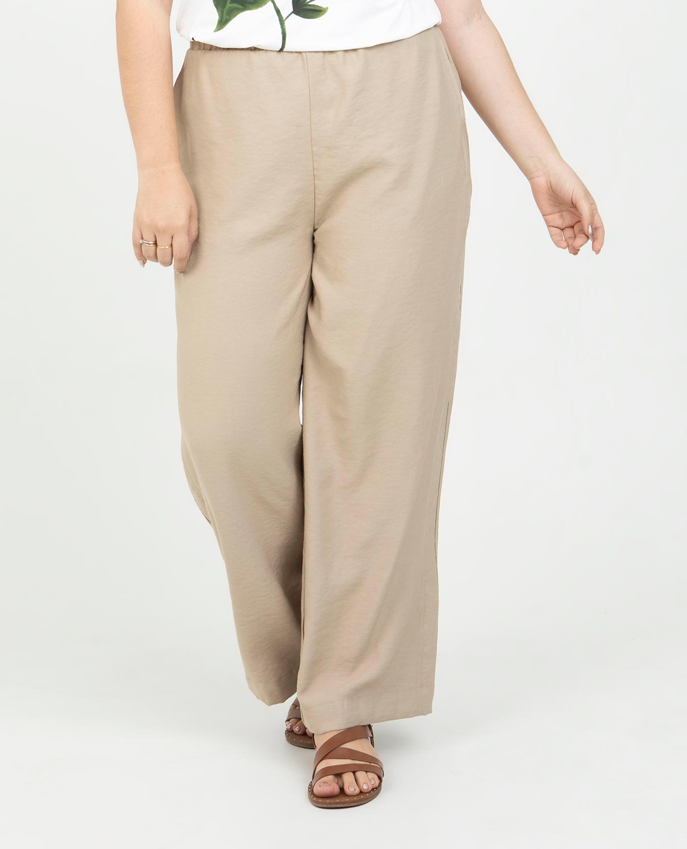 PANTALON RECTO TALLAS GRANDES CON ELASTICO EN CINTURA Adrissa