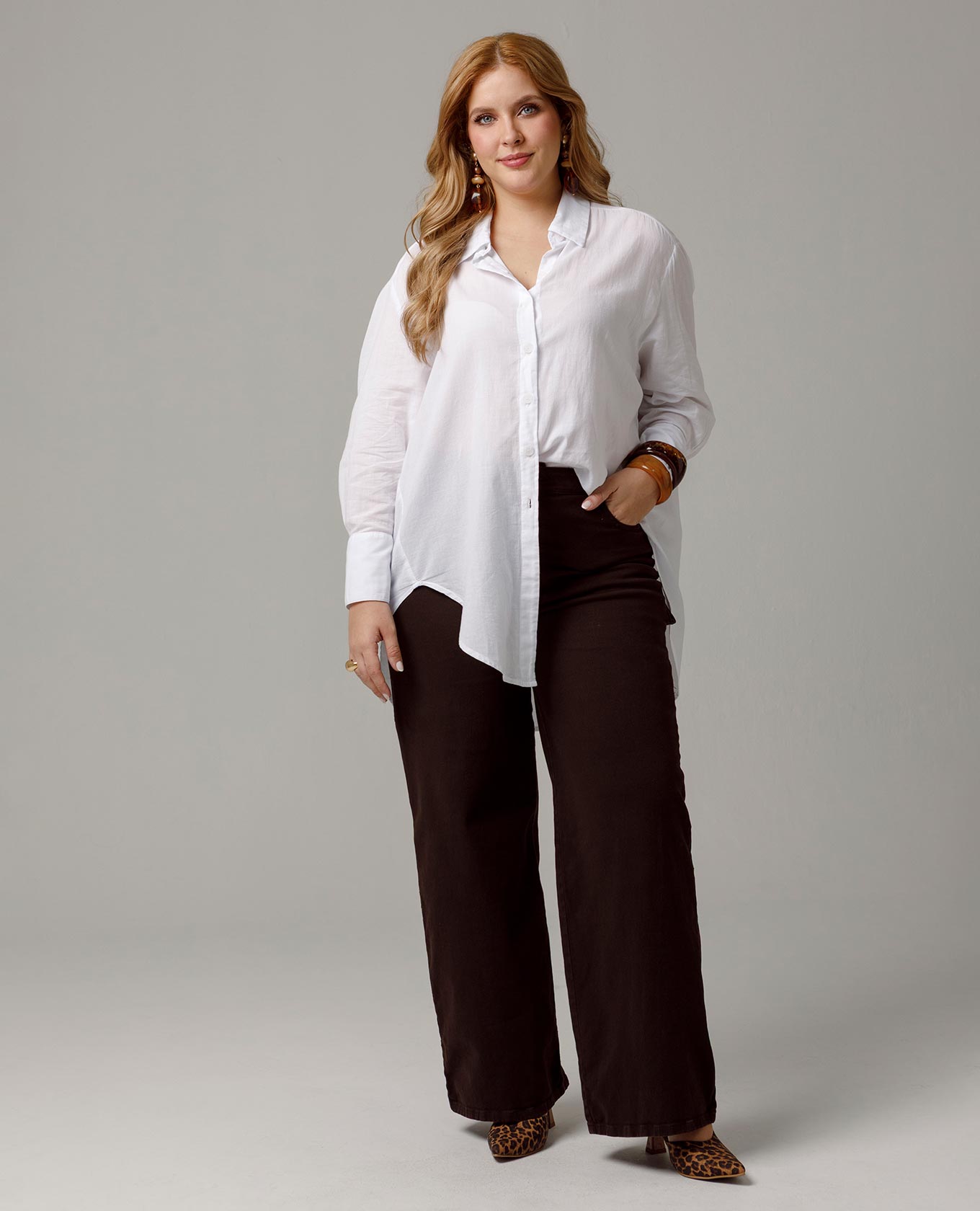 CAMISA OVERSIZE PARA MUJER MANGA LARGA EN ALGODÓN Adrissa | Ropa para mujer Camisas