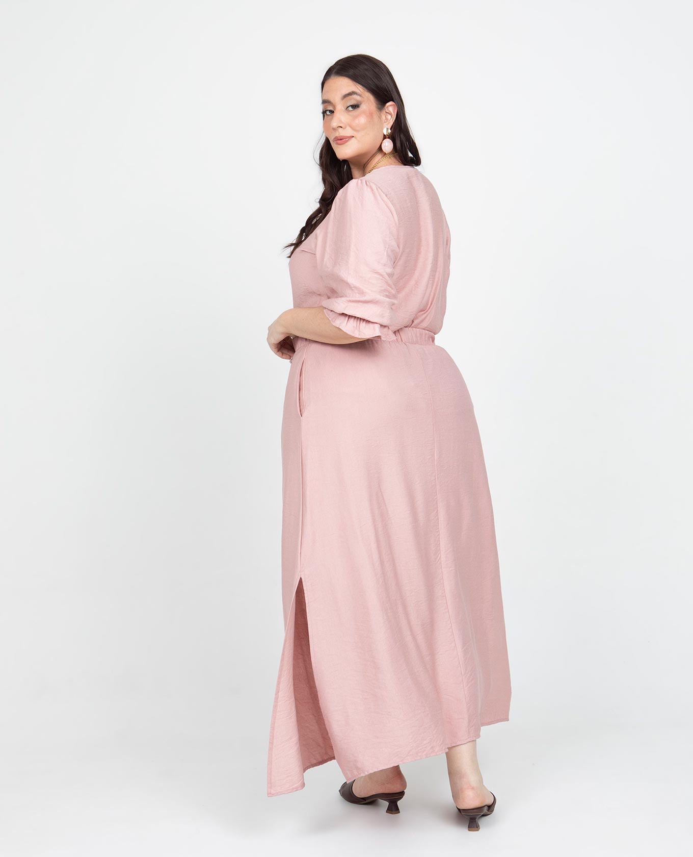FALDA LARGA TALLAS GRANDES CON ABERTURAS Y ELASTICO EN CINTURA Adrissa | Ropa para mujer Faldas