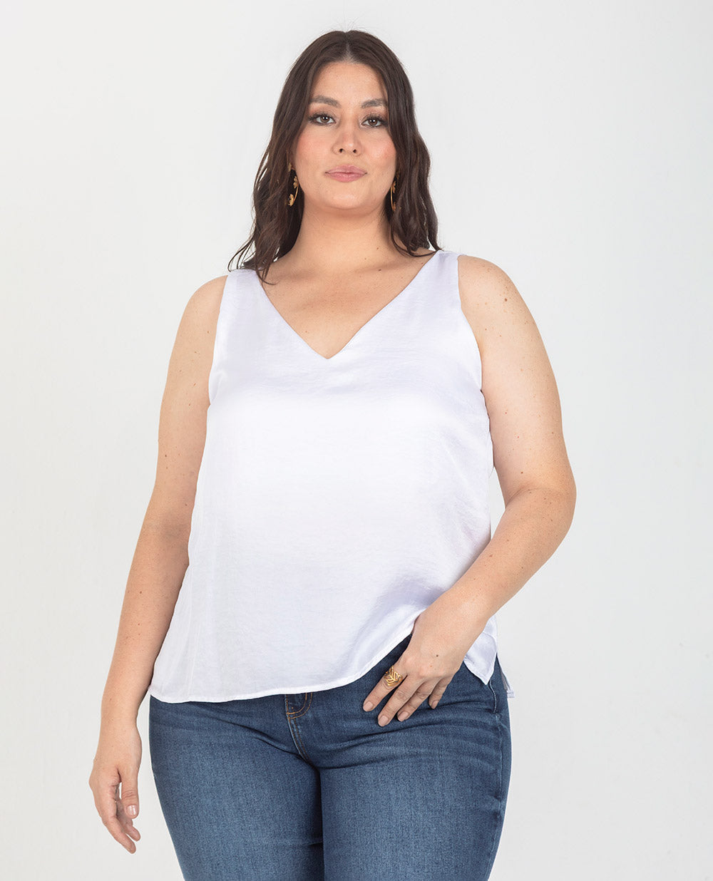 BLUSA TALLAS GRANDES BASICA ELENA BLANCO Adrissa