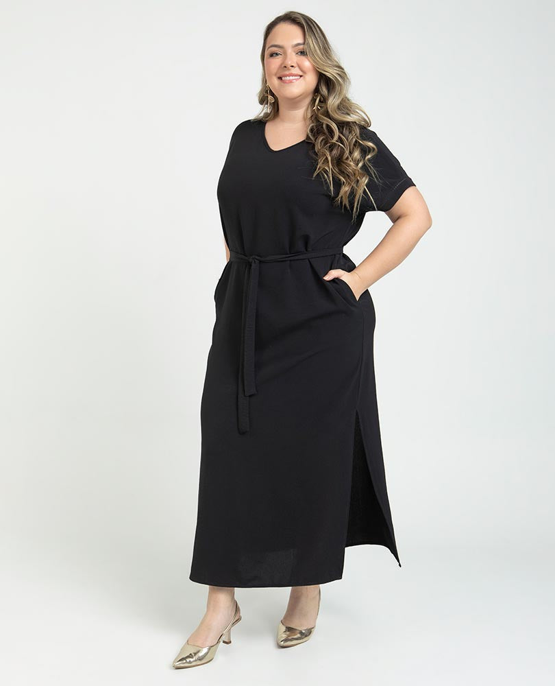 VESTIDO NEGRO TALLAS GRANDES Adrissa