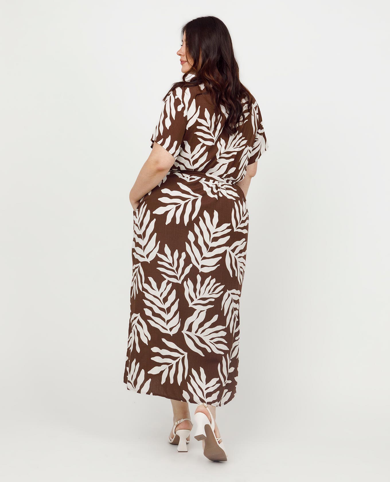 VESTIDO CAMISERO TALLAS GRANDES ESTAMPADO BICOLOR MANGA CORTA Adrissa | Ropa para mujer Vestidos