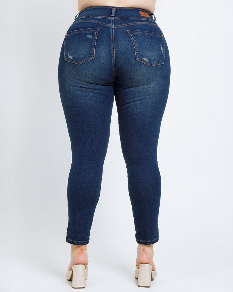 JEAN TALLAS GRANDES SKINNY TONO MEDIO Adrissa
