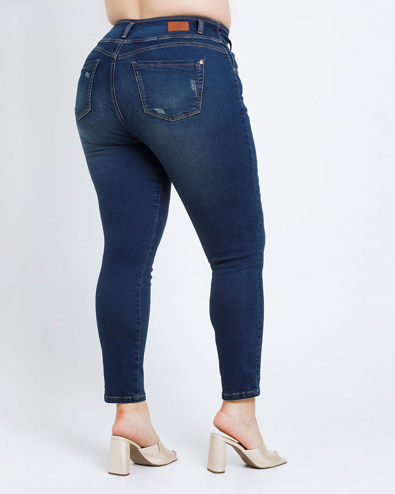 JEAN TALLAS GRANDES SKINNY TONO MEDIO Adrissa