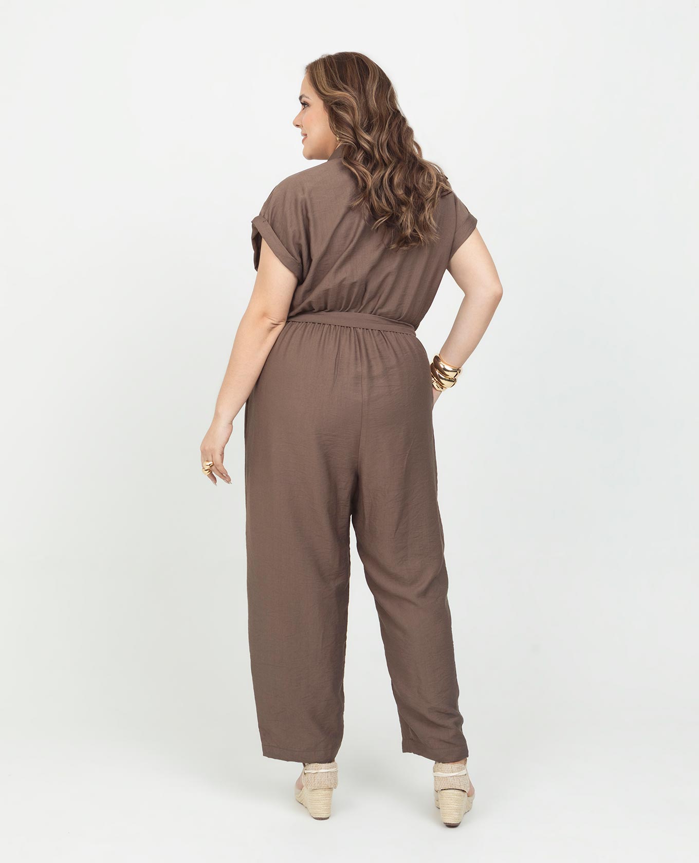 ENTERIZO LARGO TALLAS GRANDES CON MANGA RODADA Adrissa