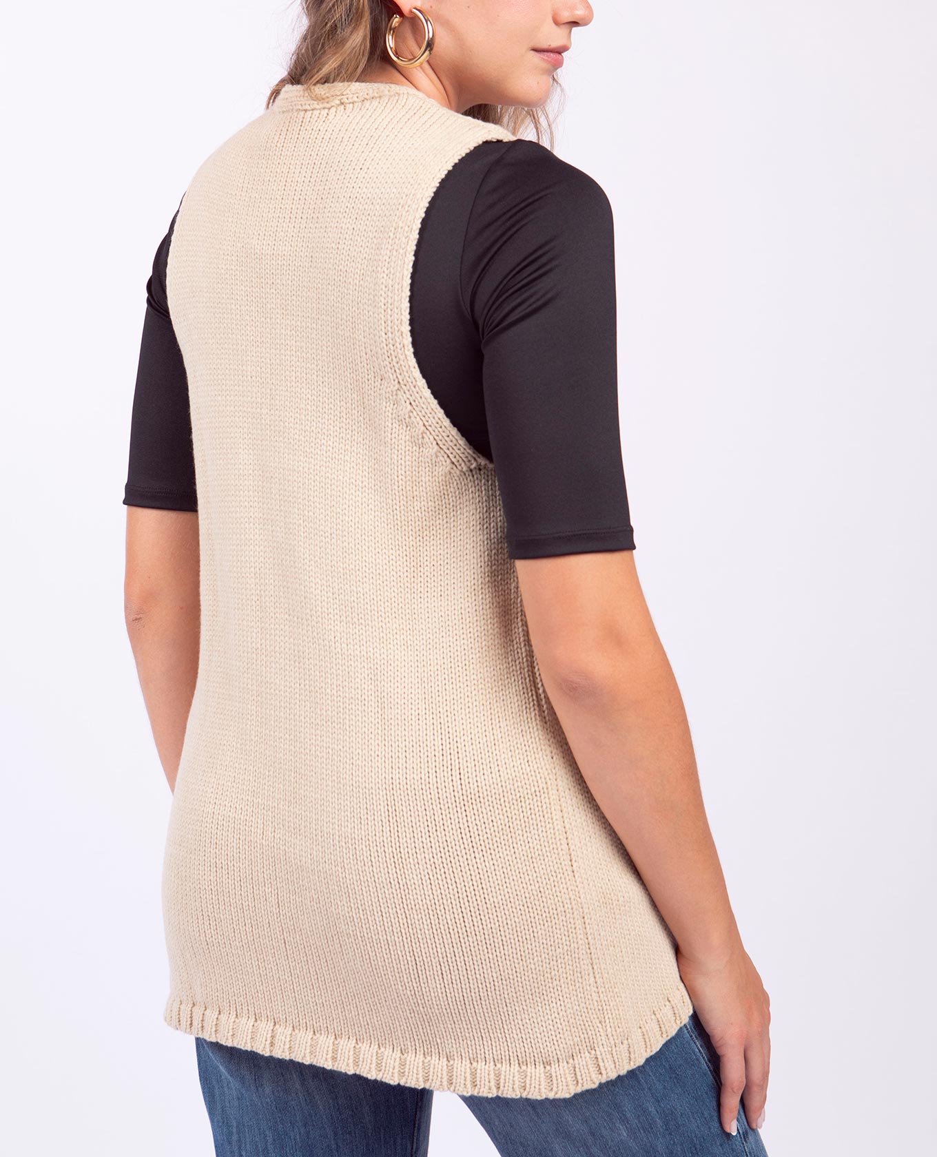 CHALECO TEJIDO PARA MUJER CON BOTONES INTERNOS Adrissa | Ropa para mujer Chalecos