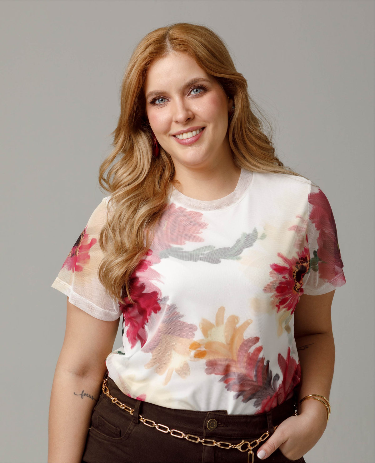 CAMISETA MANGA CORTA TALLAS GRANDES ESTAMPADO EXCLUSIVO 3D EN MALLA CON FORRO