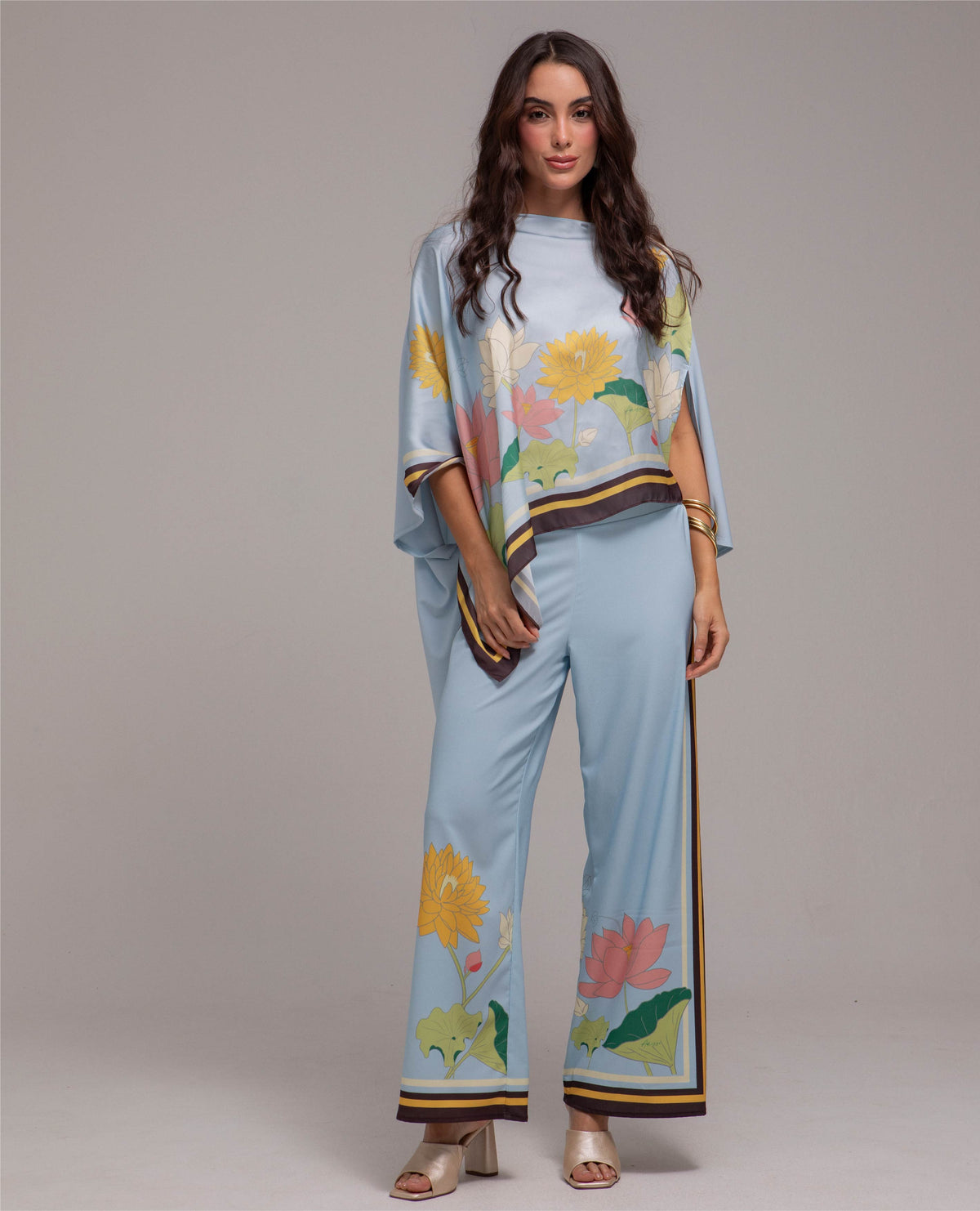 PANTALON RECTO PARA MUJER ESTAMPADO EXCLUSIVO CINTURA CON ELASTICO TRASERO