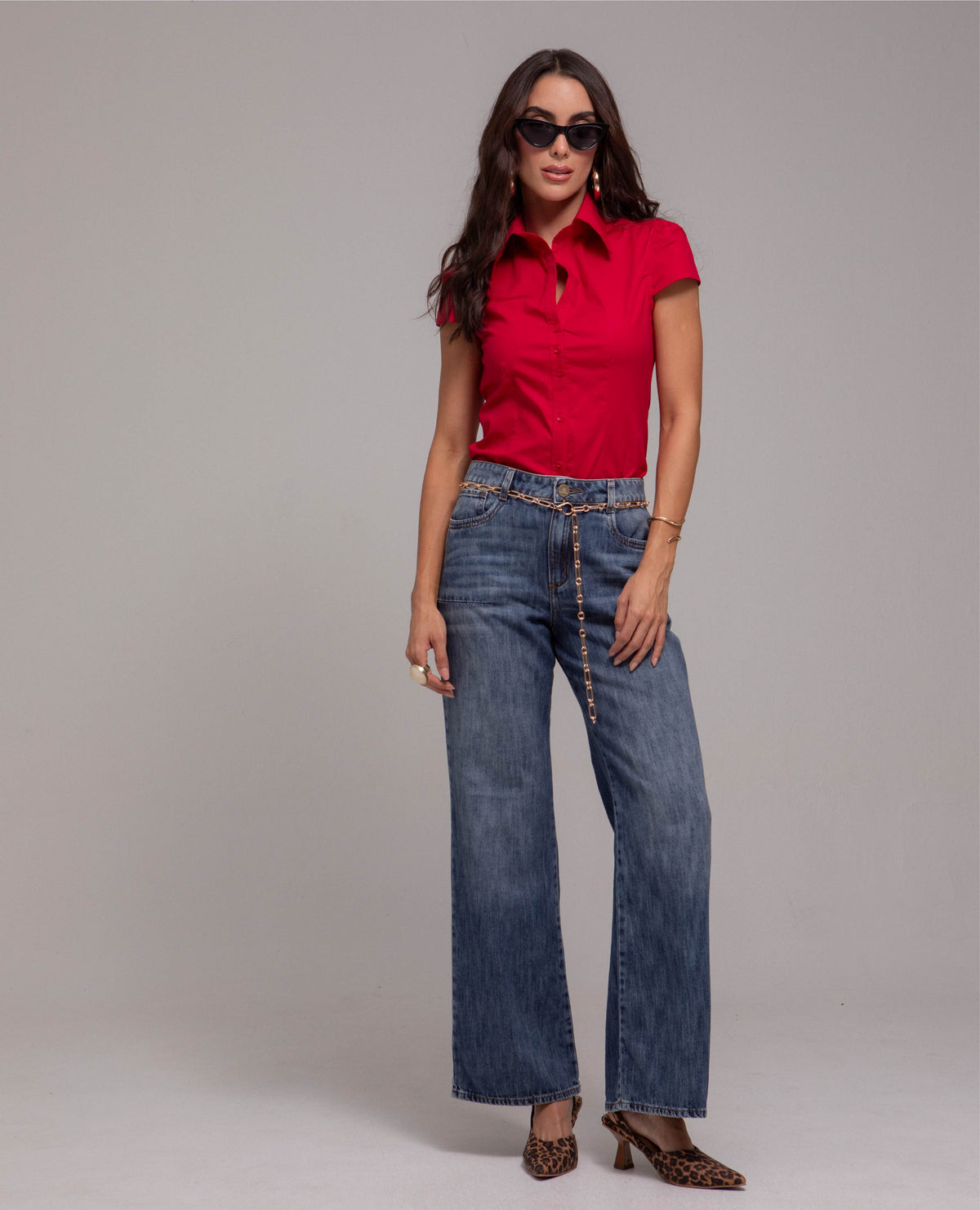JEAN WIDE LEG PARA MUJER CINCO BOLSILLOS EN DENIM LIVIANO