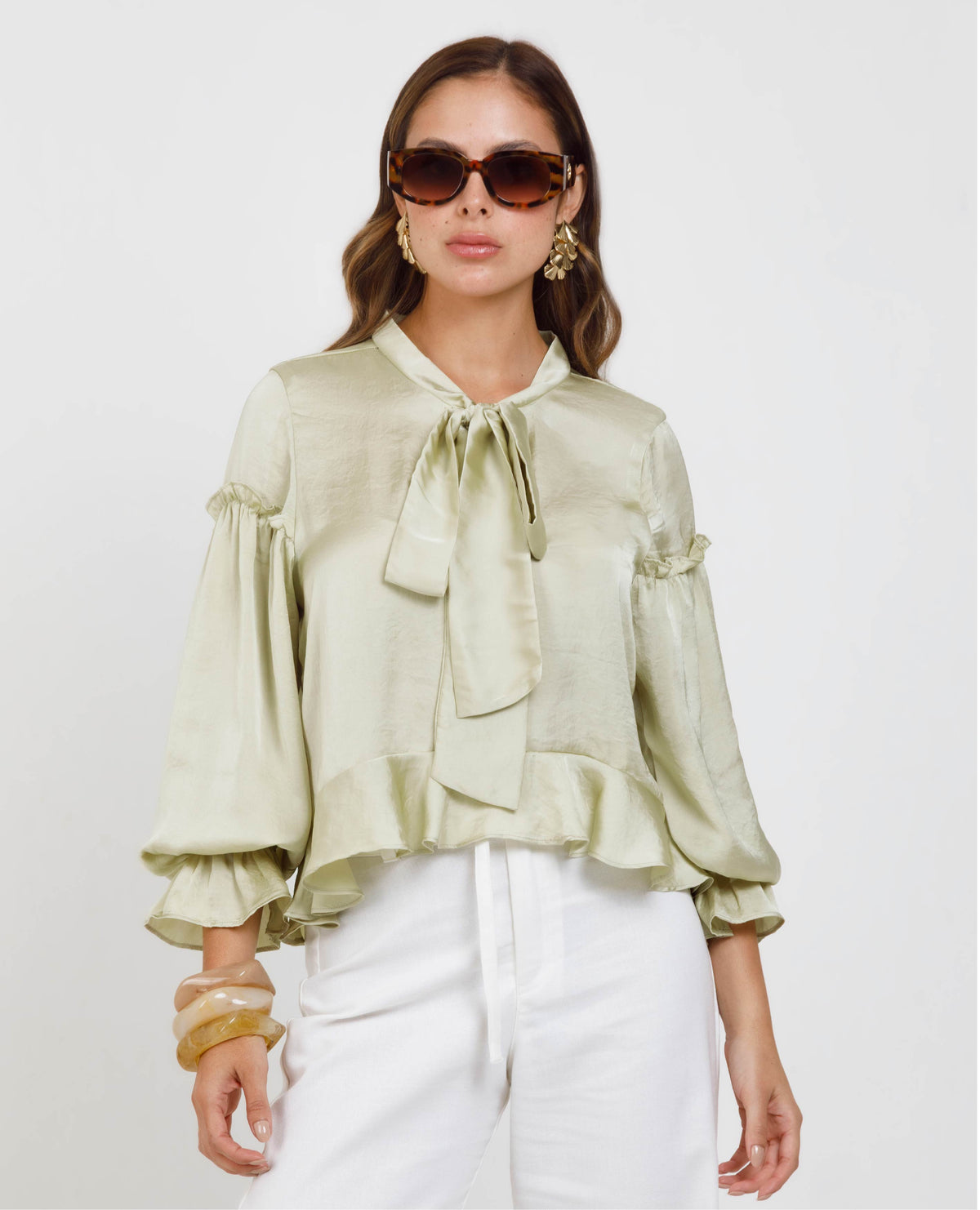 BLUSA ROMANTICA PARA MUJER CON LAZO Y BOLEROS ASIMETRICOS Adrissa | Ropa para mujer Blusas
