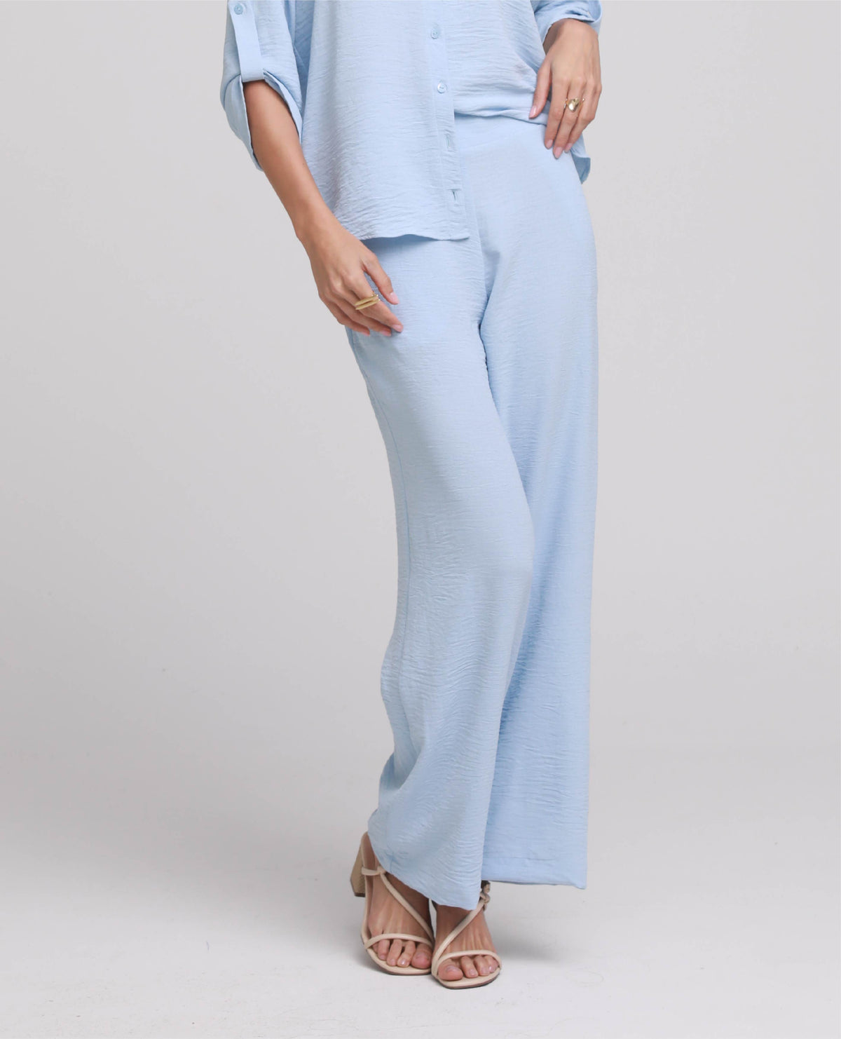 PANTALÓN BÁSICO ALMA CON ELÁSTICO EN CINTURA Adrissa Pantalones