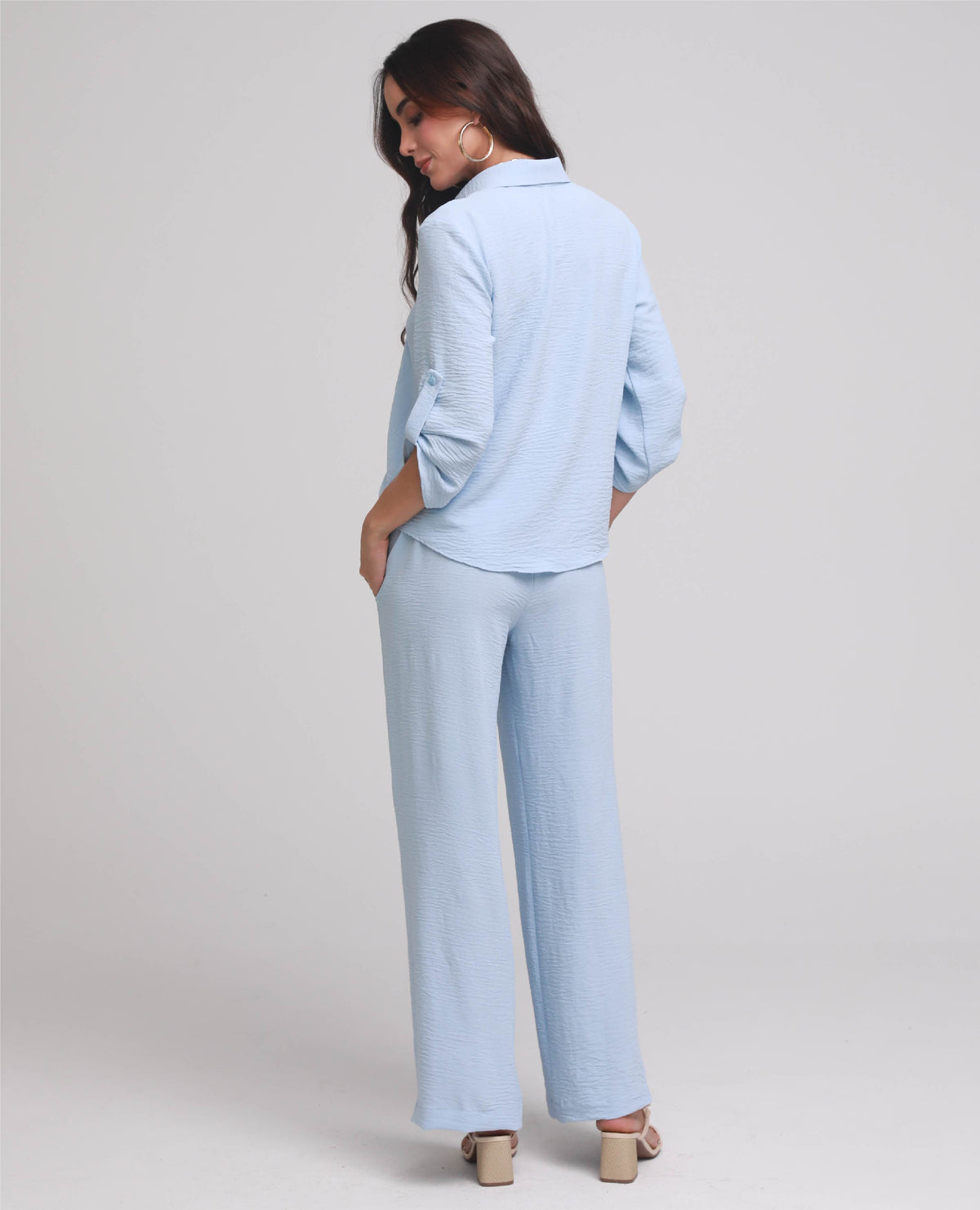 PANTALÓN BÁSICO ALMA CON ELÁSTICO EN CINTURA Adrissa Pantalones