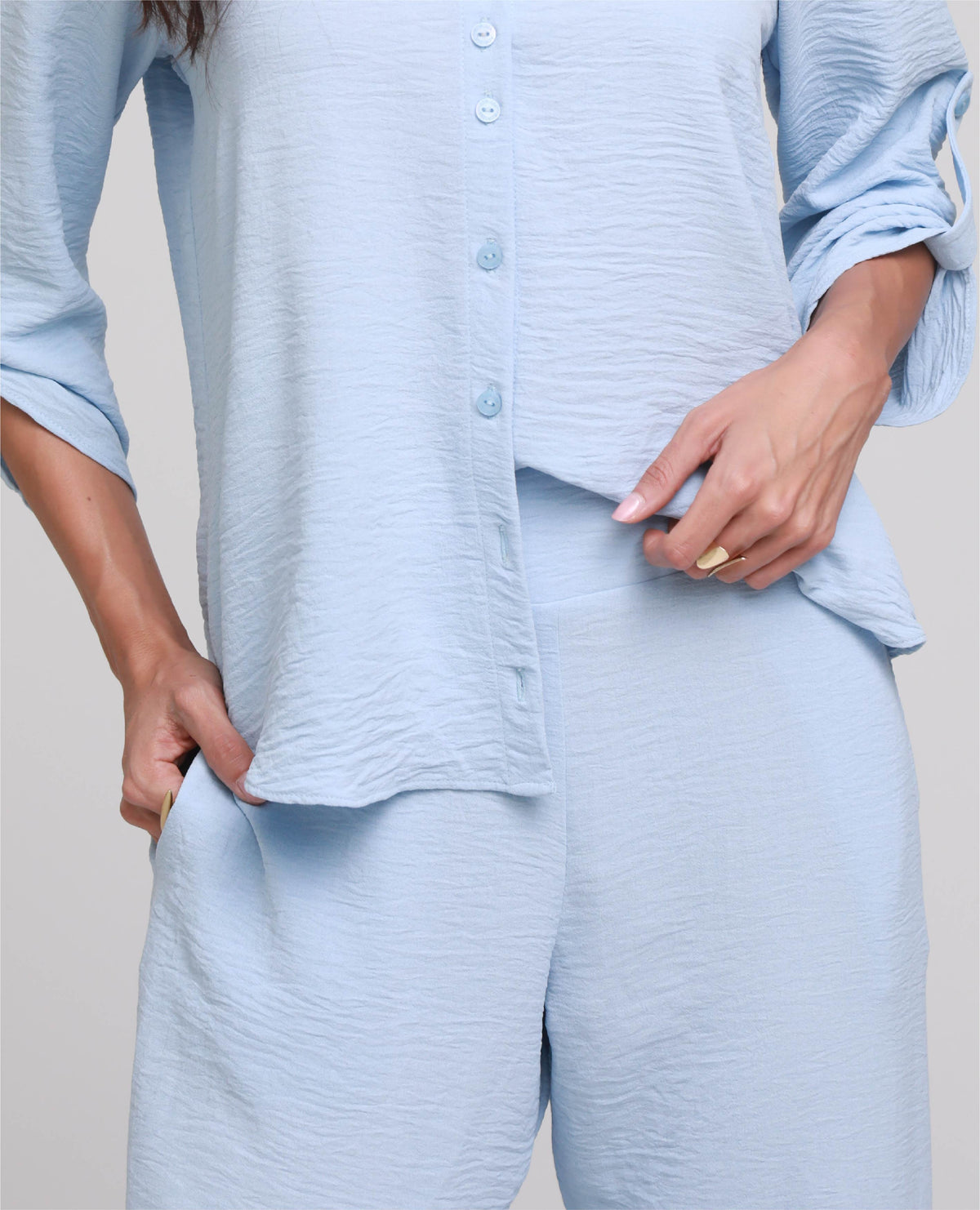 PANTALÓN BÁSICO ALMA CON ELÁSTICO EN CINTURA Adrissa Pantalones