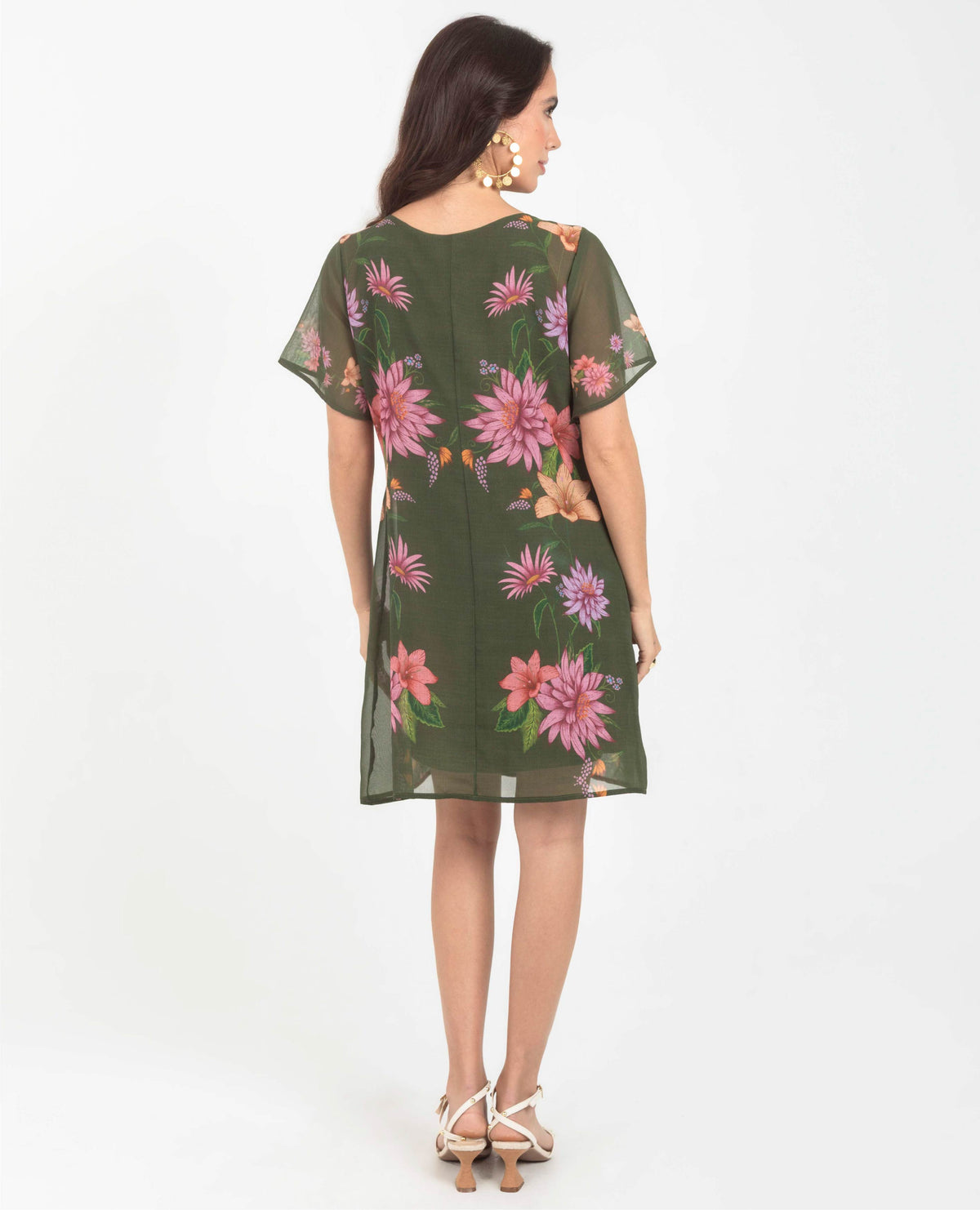 VESTIDO ESTAMPADO EXCLUSIVO PARA MUJER SILUETA TALEGO EN TRANSPARENCIA