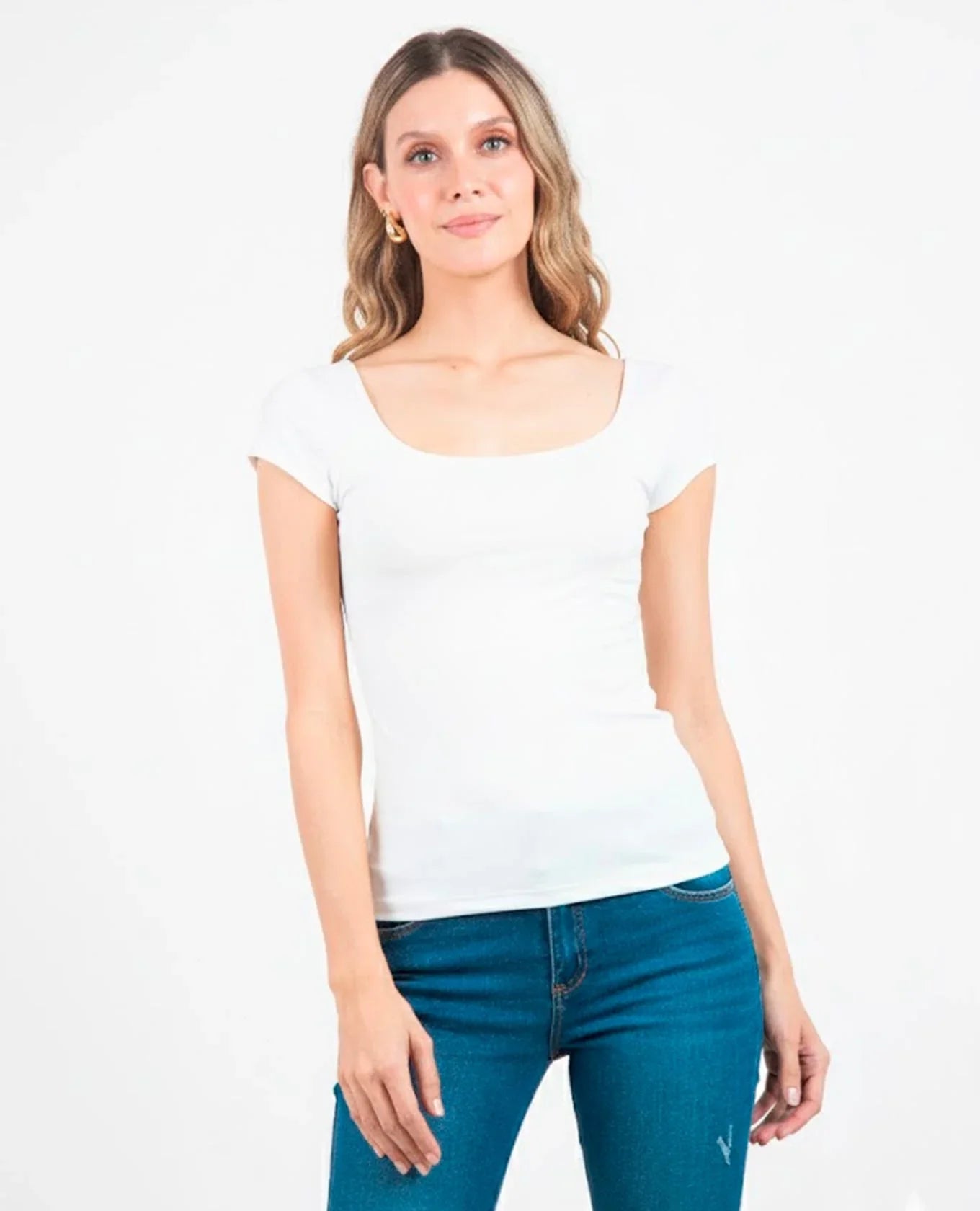 BLUSA ADRISSA BÁSICA REBECA PARA MUJER BLANCO Adrissa Blusas