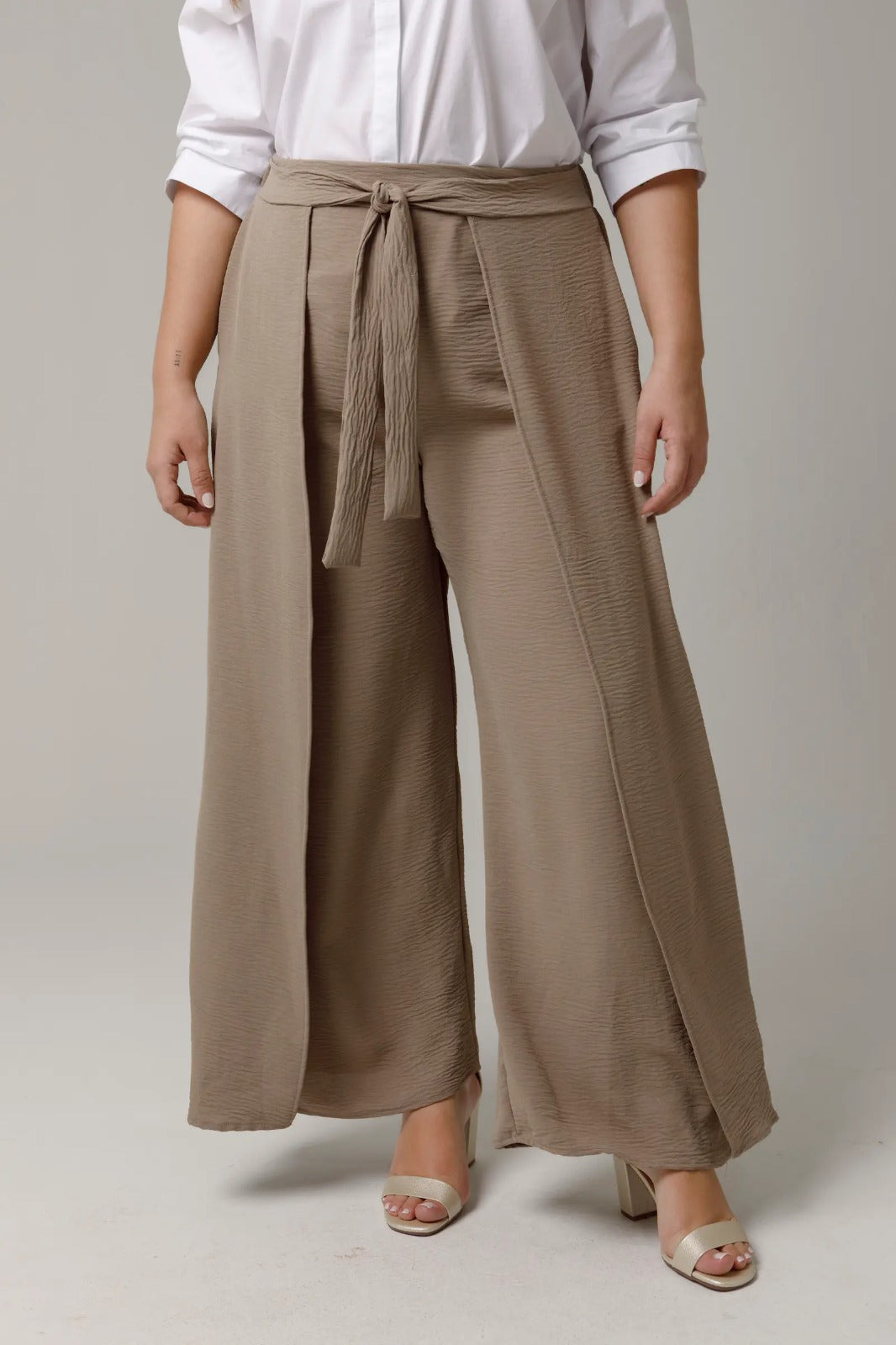 PANTALON PAREO TALLAS GRANDES CON ELASTICO EN CINTURA Adrissa | Ropa para mujer Pantalones