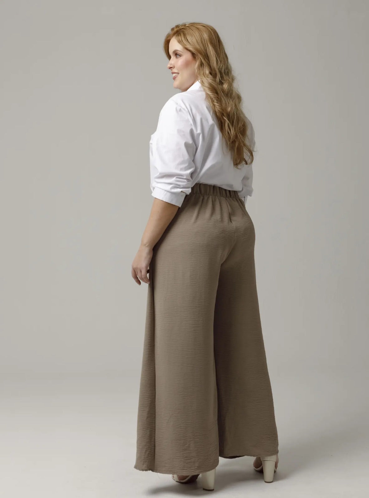 PANTALON PAREO TALLAS GRANDES CON ELASTICO EN CINTURA Adrissa | Ropa para mujer Pantalones
