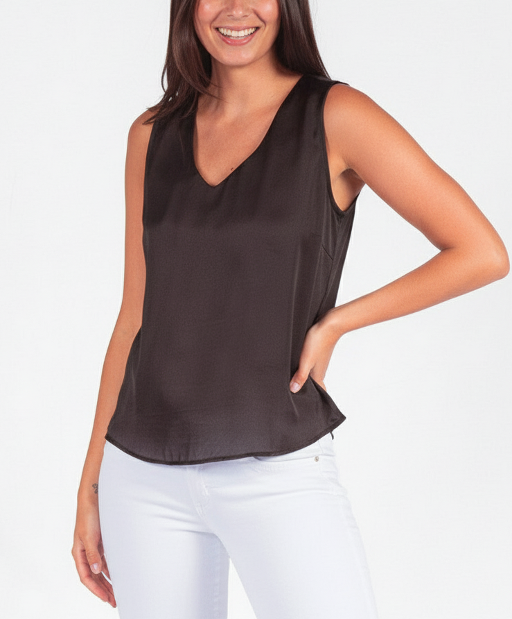 BLUSA ADRISSA BÁSICA AMELIA PARA MUJER NEGRO Adrissa