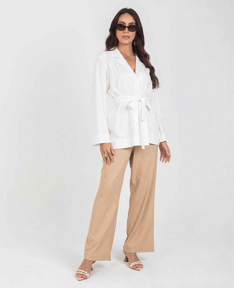 BLAZER LIVIANO PARA MUJER CON CINTURÓN Adrissa