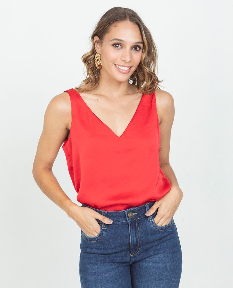 BLUSA ADRISSA BÁSICA ELENA PARA MUJER ROJO Adrissa