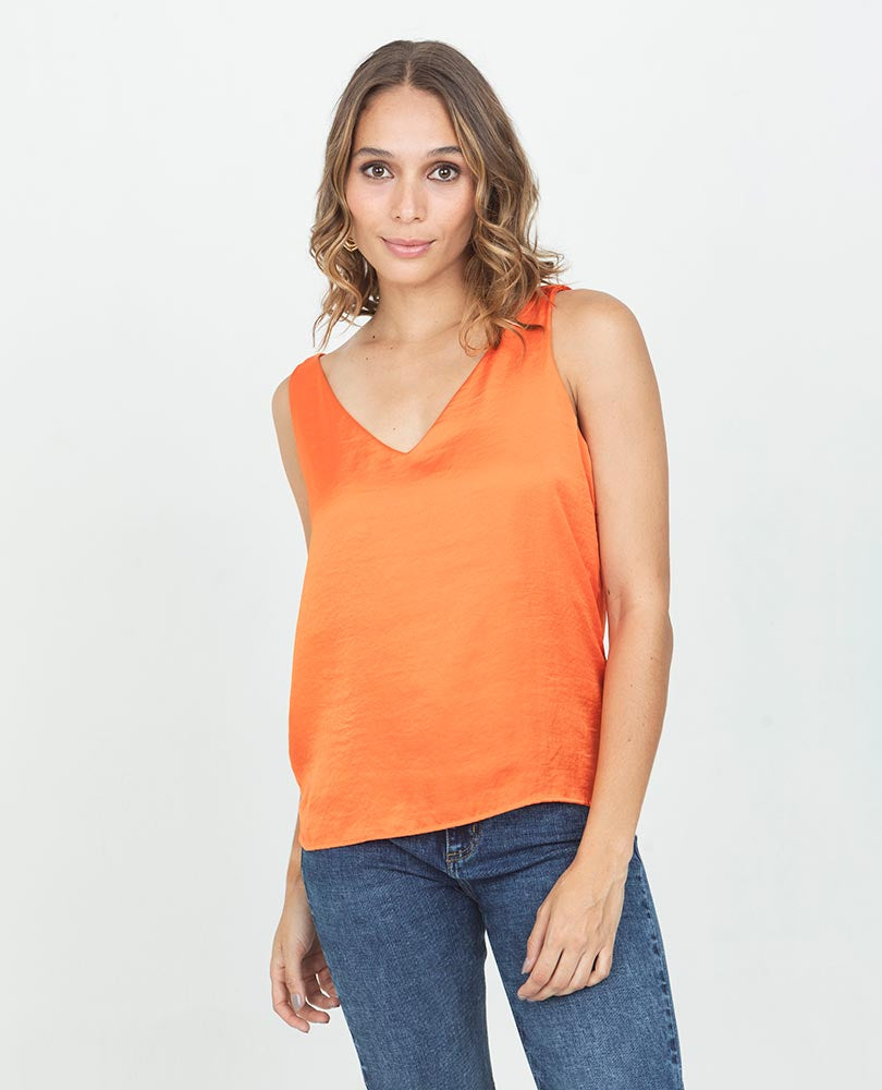 BLUSA ADRISSA BÁSICA ELENA PARA MUJER NARANJA Adrissa