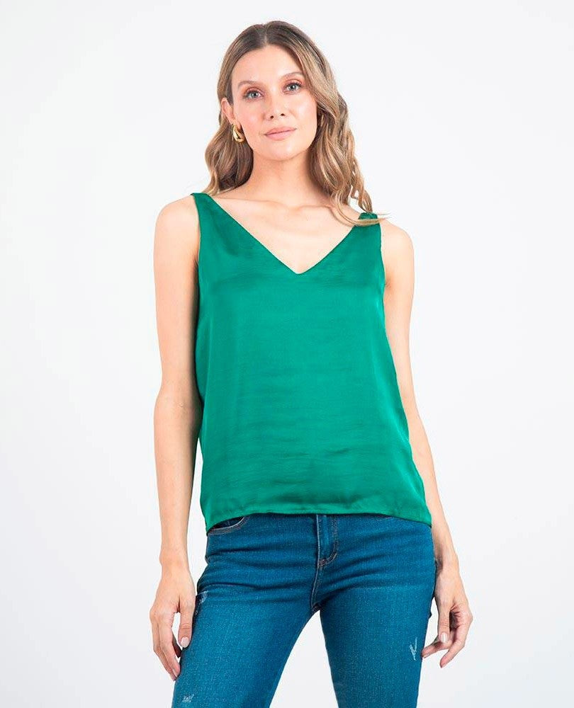 BLUSA ADRISSA BÁSICA ELENA PARA MUJER VERDE ESMERALDA Adrissa
