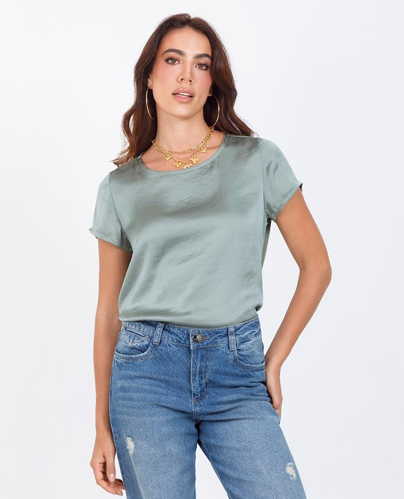 BLUSA ADRISSA BÁSICA MARÍA PARA MUJER S VERDE SECO Adrissa