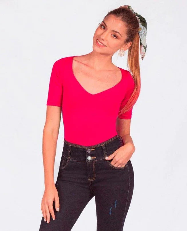 BLUSA ADRISSA BÁSICA RAQUEL PARA MUJER XS ROJO Adrissa