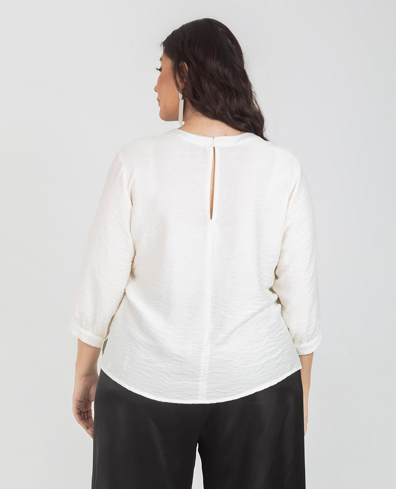 BLUSA CELEBRACIÓN CON APLIQUE TALLAS GRANDES Adrissa