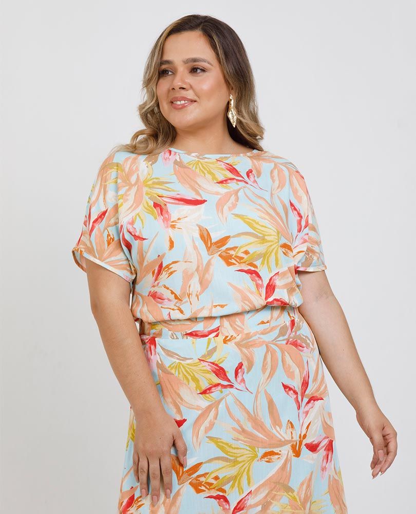 BLUSA ESTAMPADA TALLAS GRANDES Adrissa