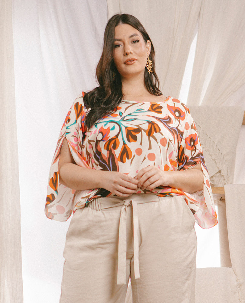BLUSA ESTAMPADA TALLAS GRANDES Adrissa
