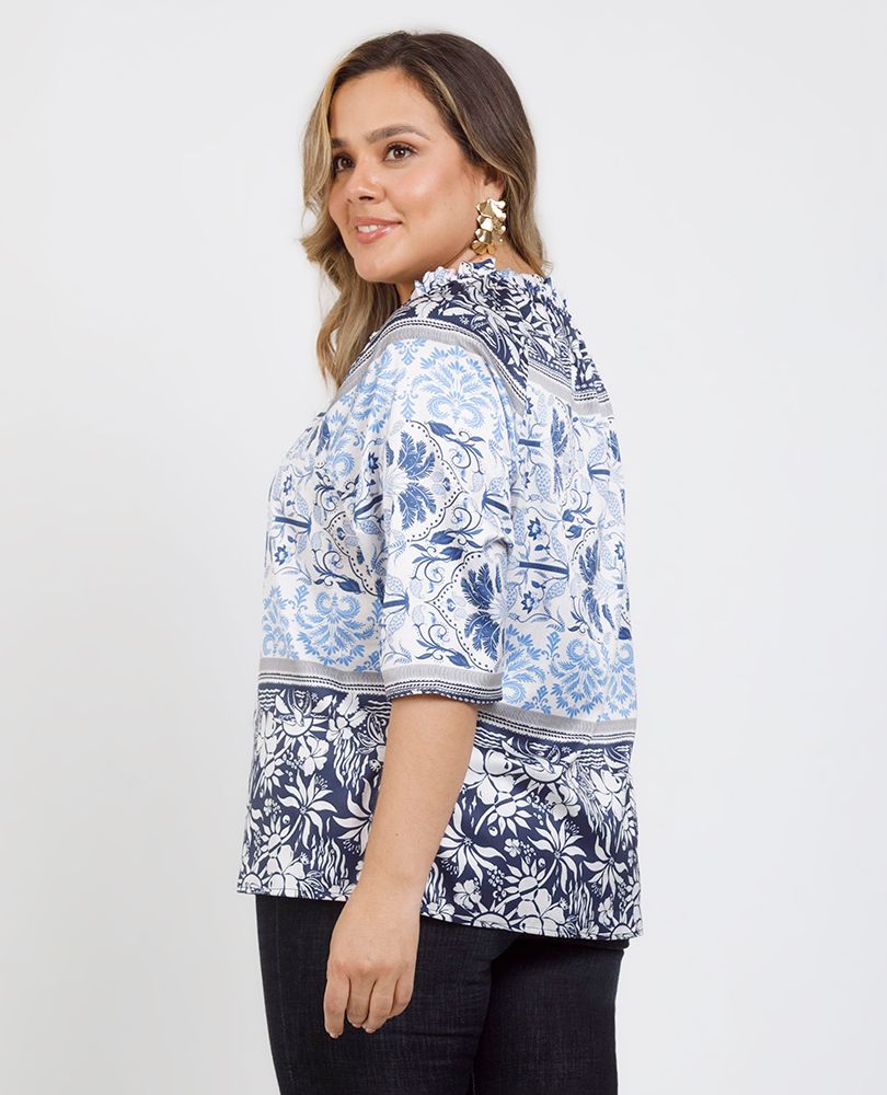 BLUSA ESTAMPADA TALLAS GRANDES Adrissa