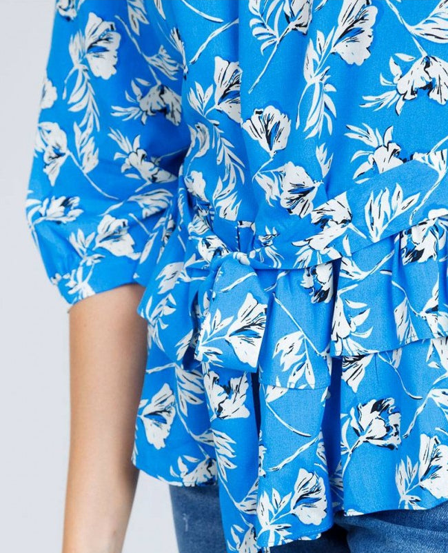 BLUSA MANGA 3/4 PARA MUJER CON PRENCES Adrissa