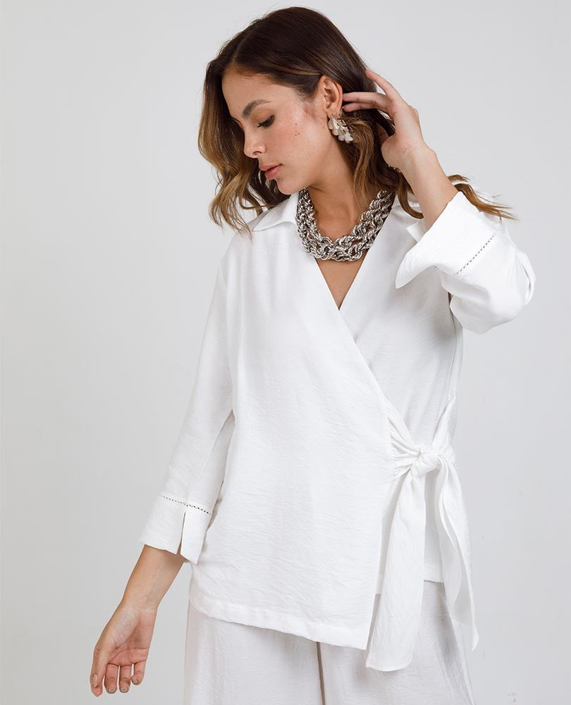 BLUSA MANGA 3/4 PARA MUJER CRUZADA Adrissa