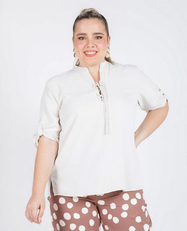 BLUSA MANGA 3/4 TALLAS GRANDES Adrissa